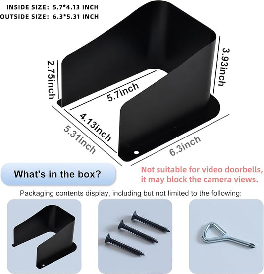 Doorbell Rain Cover Large Metal Access Control Cover Protector Camera Video Doorbell Cold Rolled Steel Shell Outdoor Keypad Shield