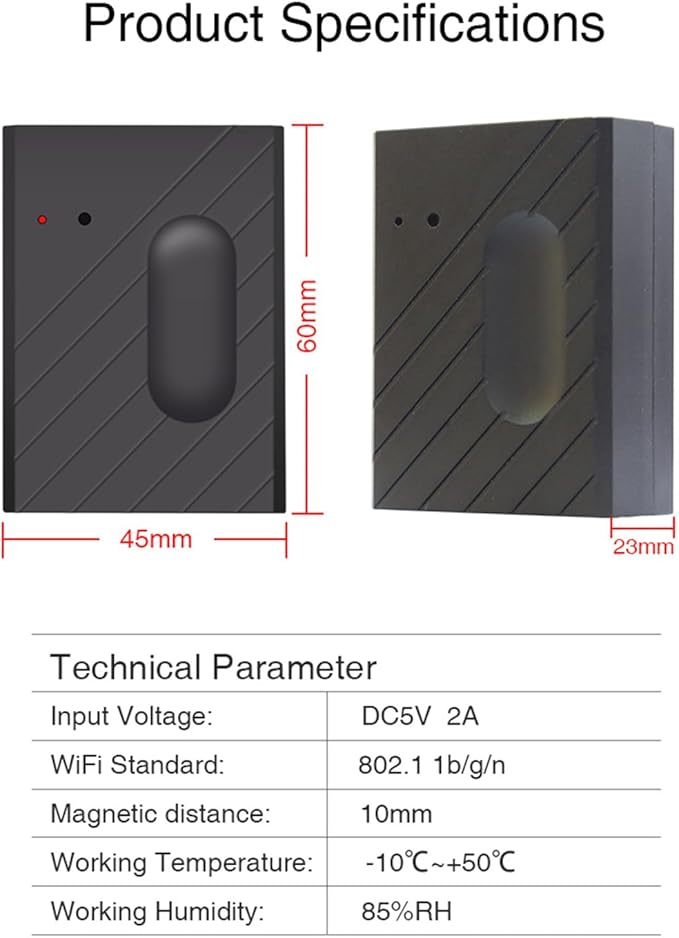 WEGART WiFi Garage Door Controller CK400A,2.4GHz Tuya APP Control Compatible with Alexa Echo Google Home Remotely Control The Garage Door and Keep Track of The Dynamics in Real Time