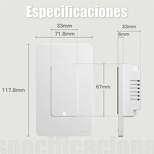 MOES Smart 4 Gang Light Switches, 2.4GHz Wi-Fi Single Pole Switch, Netural Wire Required, Inteligente Switch Combo Compatible with Alexa Google Assistant, Remote Control