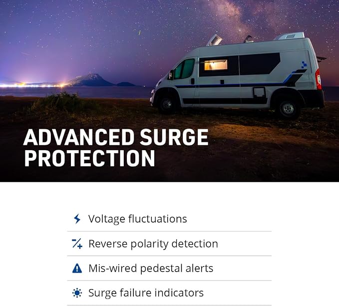Progressive Industries EMS-PT30X Portable RV Surge Protector, Black, 30 Amp