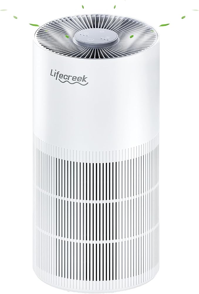 Lifecreek Air Purifiers for Home up to 1084 Ft², Air Purifiers for Large Rooms with Smart WiFi Control, 3-Stage Filter Air Purifiers for Bedroom 22 dB, Hepa Air Purifier Filter Cleaners for House