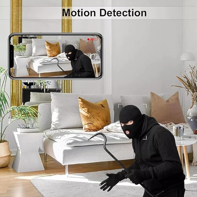 Mini Indoor Home Camera Wireless Security Camera HD Surveillance Cam Outdoor Camera with Cloud SD Storage Night Vision Small Hidden Cameras Wireless for Easy Placement Motion Detection Spy Camera