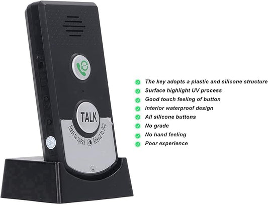 Wireless Intercom Unit, Intercoms Wireless for Home, Power Saving 2 Way Call 2 Pcs Humanized Voice Intercom Long Range Intercom System for House
