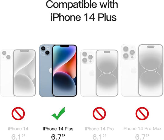 JETech Privacy Full Coverage Screen Protector for iPhone 14 Plus 6.7-Inch, Anti-Spy Tempered Glass Film, Edge to Edge Protection Case-Friendly, 2-Pack
