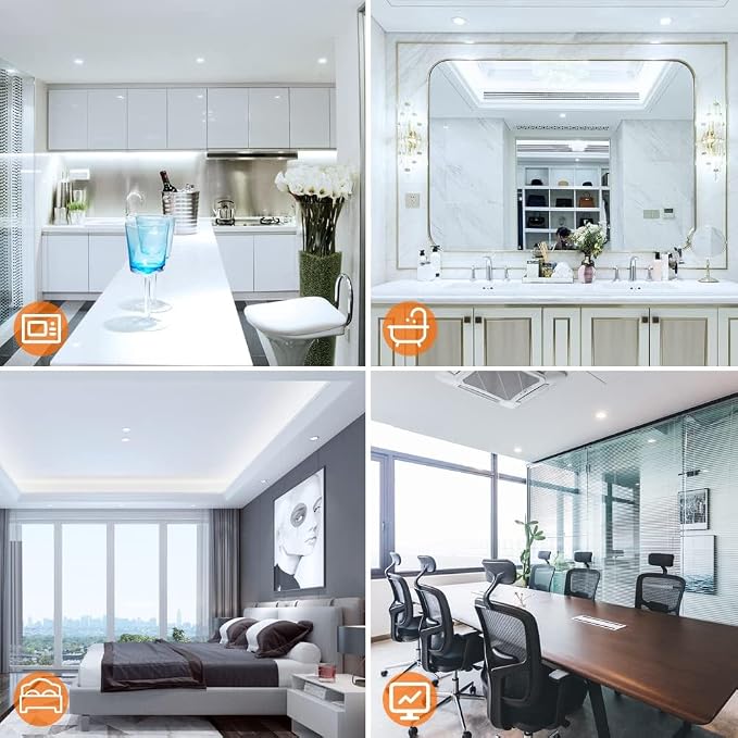 inShareplus 2 Inch LED Recessed Lighting, Downlight Dimmable 3W (35W Equivalent), 5000K Daylight White, CRI80, Recessed Light Fixtures with LED Driver (1 Pack)