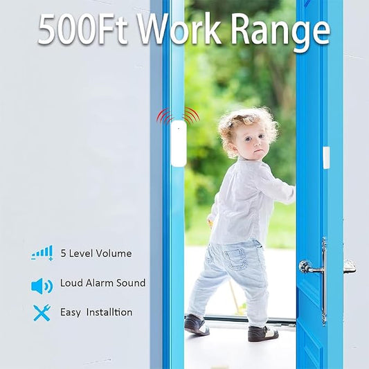 Loopo Tuya-Compatible Zigbee Door Window Sensor, Smart Contact Sensor with App Alerts, Compatible with Alexa & Google Assistant via Smart Life App, Zigbee Hub Required, AA Battery Powered, 4 Pack