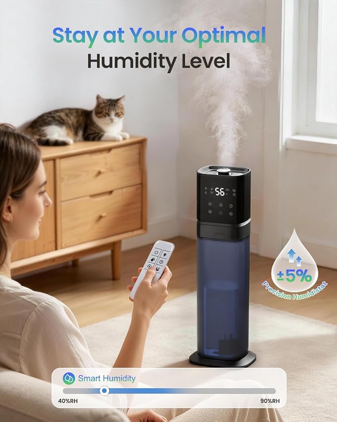 Humidifiers for Bedroom 2.1Gal/8L, Smart Humidifier for Large Room