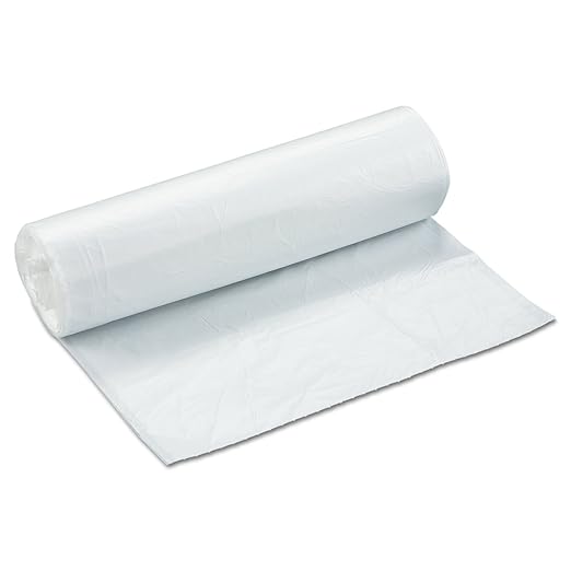 Inteplast Group IBS VALH3340N13 HDPE Can Liner, 33 Gallon, 33" x 39", 0.43 Mil, Star Seal, Natural, 500 Pack (20 Rolls of 25 Bags)