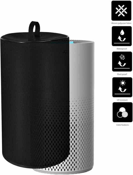Heavy Duty Fabric Water-Resistant Nylon Air Purifier Dust Cover Compatible with LEVOIT Air Purifier Core300-P/Core 300S/Afloia Kilo Air Purifiers/PuroAir 240 HEPA 14 Air Purifier (Black)