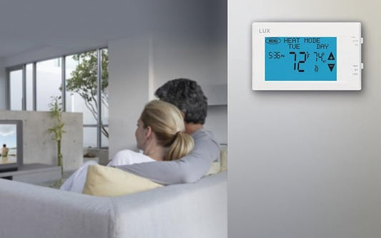 TX9600TS Programmable 7-Day Large Touchscreen Heating Cooling Thermostat, White | Large Touchscreen, Universal 2-Heat/1-Cool