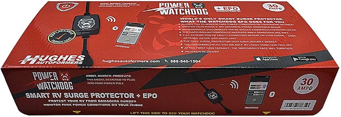 Power Watchdog PWD30EPO Smart RV Surge Protector, 30A, Bluetooth, IP65
