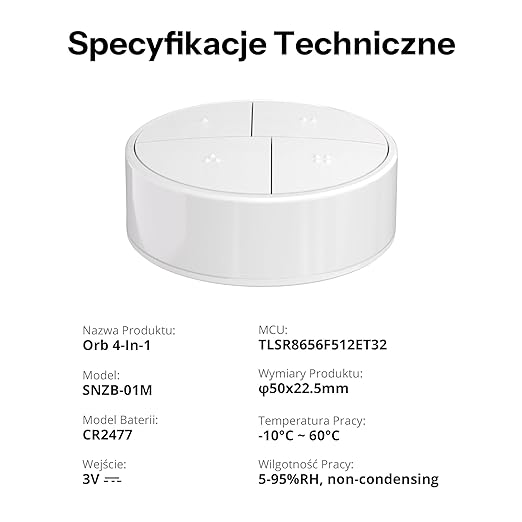 SONOFF Orb 4-in-1 Zigbee Smart Scene Button (SZNB-01M) | Wireless Smart Button & Light Remote | Multi Scene Controller | Easy No-Wire Installation | Open-Source Platforms Compatible