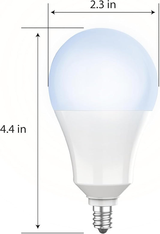 Feit Electric LED Built-in Dusk to Dawn Sensor Intellibulb - A19 with an E12 Candelabra Base Light Bulb - 60W Equivalent - 15 Year Life - 800 Lumen - 5000K Daylight