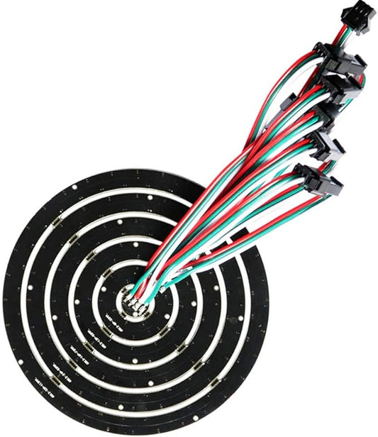 93 LEDs 6 Rings WS2812B 5050 RGB LED Ring Lamp Light Individually Addressable Full Dream Color DC5V with Mini Controller
