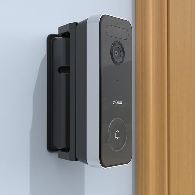 Holder for aosu Doorbell Camera Ultra V8S1AX11, Adjustable 0 to 90ยฐAngle Mount for aosu Doorbell SE V8E2CA11, Corner Mount Wall Plate Mounting Bracket Kit Stand for aosu Doorbell Camera Ultra/SE/Pro