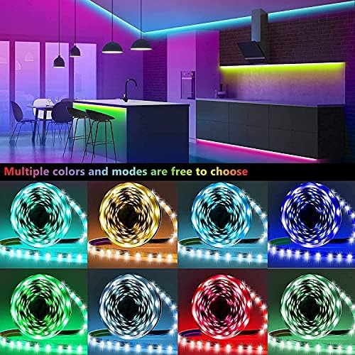 Keepsmile 50ft Led Strip Lights Smart Sync Music Led Lights for Bedroom Home Decoration, APP Control