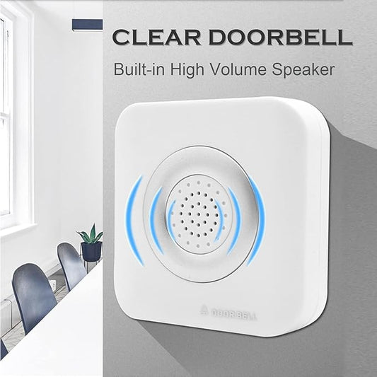 AYNEFY 12V Wired Doorbell,90dB Door Chime Home Access Control System Supporting No Install Battery Door Access Bell Visitors Voice Prompt Doorbell for Home Safety
