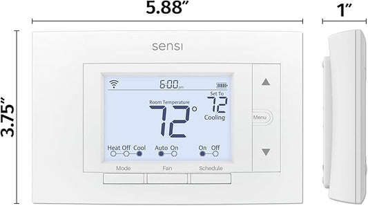 Sensi Smart Thermostat, Wi-Fi, DIY, Alexa, Energy Star Certified, ST55