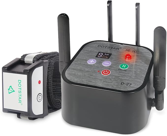 Dog Wireless Fence Pet 2026 Newest Intelligent Electric Containment System, Low Battery AI Smart Alarm Dog Out of Range Reminder, Display Receiver Battery Level, Waterproof Rechargeable Dog Fence