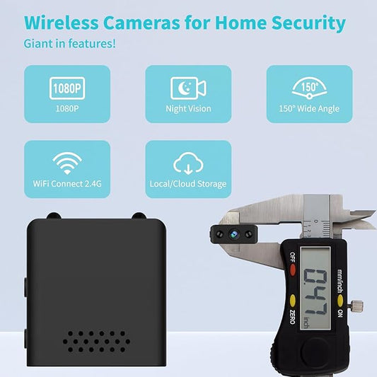 2026 Only 0.5 Inch Mini Security Indoor HD 1080P Camera Small Home WiFi Micro Nanny Cam with Wide Angle,Cloud & SD Storage,Night Vision,Can No Need WiFi Cams Indoor Tiny Cameras for House Outdoor