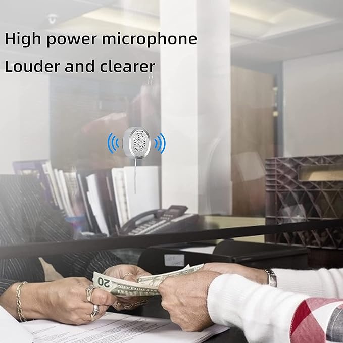 Retevis RT-9908 Window Intercom 2 Way,Window Speaker Intercom,Noise Free Function,Clear Voice,for Office,Shop,Restaurant(6 Pack)