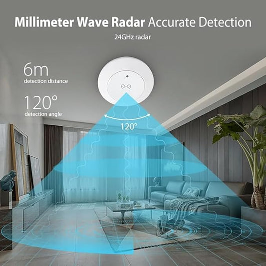 Haozee Human Presence Sensor Light Switch,Zigbee Millimeter Wave Presence Sensor,Auto-On/Auto-Off Smart Motion Sensor Light Switch AC95-250V,Requires TUYA HUB,Support Zigbee2mqtt Home Assistant