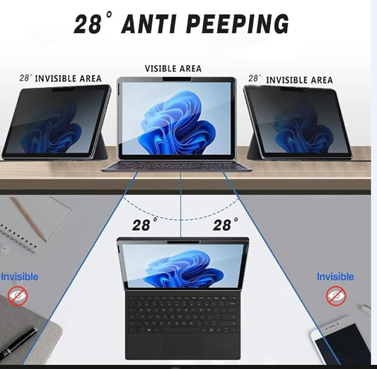 Anti-Spy Tempered Glass Film Guard for iPad 10th 2022 10.9" / 11th A16 2025 11", Anti-Scratch, Anti-Shock Privacy Screen Protector for iPad 10/11 Generation, Black Security Screen