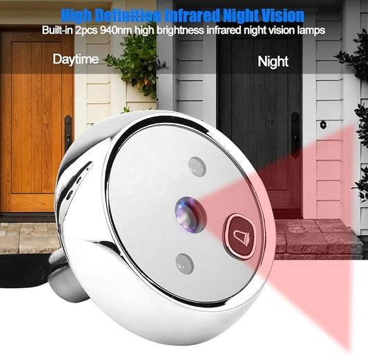 Sonew Digital Door Viewer, 3 inches TFT LCD Screen HD Smart Peephole Visual Doorbell with 1MP IR Night Vision Camera, Easy to Use, for Home Security (2)