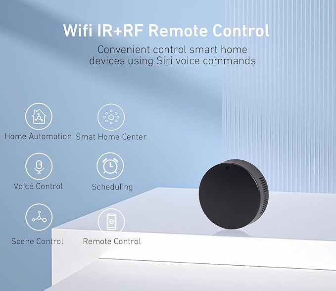 Rollerhouses WiFi IR&RF Smart Remote Control Hub for Smart Home Automation, TV, Curtain, Shades Remote - Tuya/Smart Life App Control, Voice Control with Alexa&Google Assistant