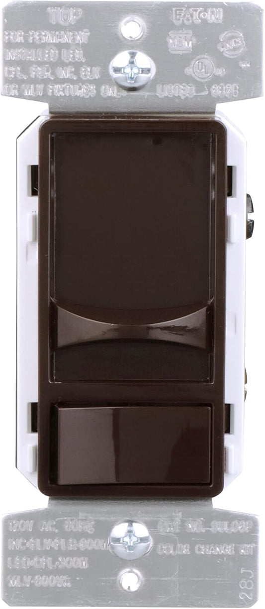Eaton Universal Slide Dimmer 120V, Black/Brown/Gray