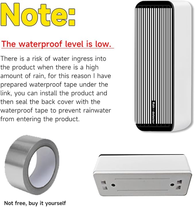 Tuya ZigBee Rain Sensor 2in1 Rainwater Flood Detector Smart Home Real-time APP Notification Home Automation Smart Life Device,ZigBee Hub Required