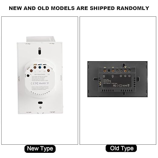 Switch, Remote Switch with Highly Sensitive Touch Keys, Suitable for 1-Way AC(Black)
