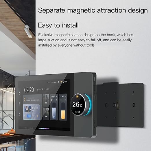 Tuya Smart Home 8-inch Multifunctional Intelligent Control Touch Screen Background Music Host ZigBee Gateway System in-Wall Central Control Panel for Tuya Devices
