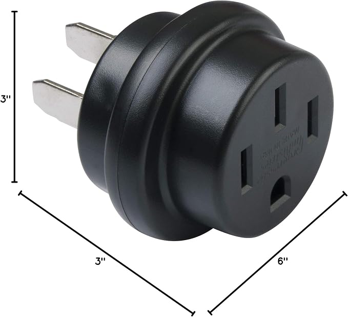 Progressive Industries 50AXP Extension Plug, Black/Silver, 50 Amp