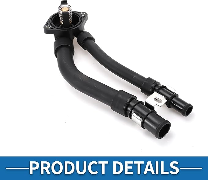 Car Thermostat No.1322000015 Engine Coolant Thermostat Housing Assembly for Mercedes Benz for Smart Fortwo 2008-2015 Plastic Black Durable
