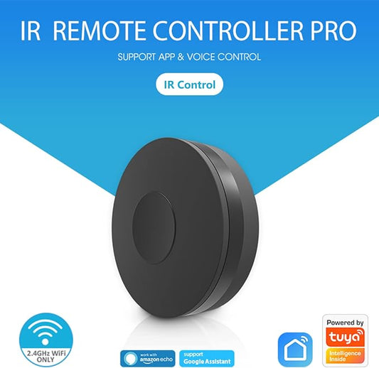 Smart IR Remote Control, 2.4G WiFi Universal Smart Home Hub, WiFi Smart Controller for Home Automation,Air Conditioner, TV, Ceiling Fan, Curtain Remote, Compatible with Alexa, Google Assistant
