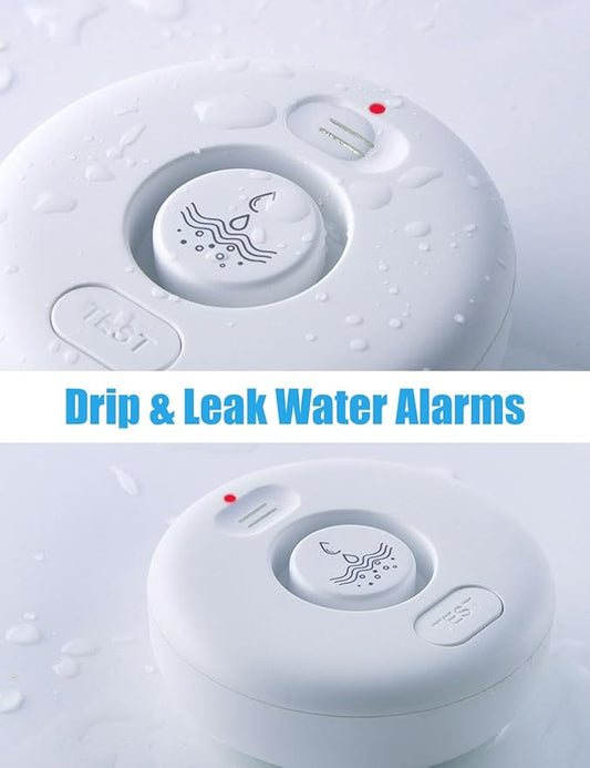 3 Pcs WD71 Water Leak Alarm Detector, 120dB Loud Alert Water Sensor, Can Use WiFi Gateway/Hub(Gateway Not Included), Easy Installation for Home, Basement Flood Prevention, Bathroom, Sink, Laundry
