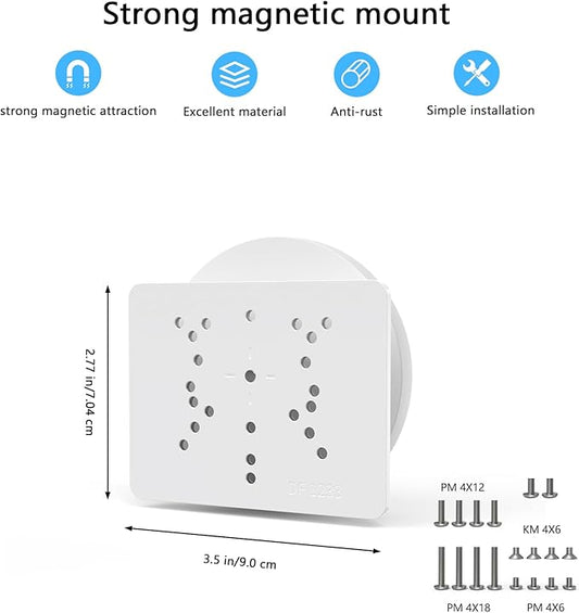 Magnetic Mount Compatible with eufy Security Solocam S340/E30/E42/4G LTE Cam S330/ E330 (Professional) Camera (White)