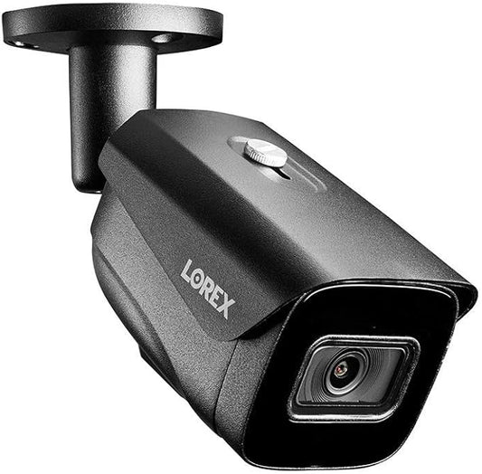 Lorex 4K (8MP) Smart IP Bullet Security Camera with Listen-in Audio and Real-Time 30FPS Recording - Black