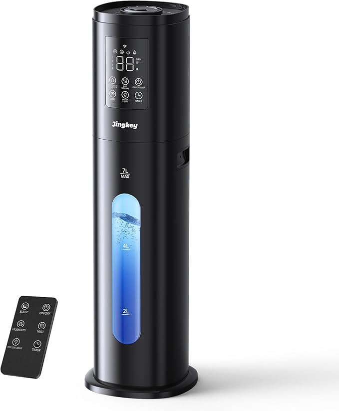 Smart Humidifiers for Bedroom Large Room with Smart App & Remote Control, 4 Mist Levels, 7L/1.85Gal Cool Mist Humidifier for Home