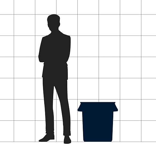 20 Gallon Red Round Commercial Trash Can, Heavy-Duty Food Grade NSF Certified, Perfect for Restaurant, Office, School, Garage, Backyard, Workshop, Warehouse