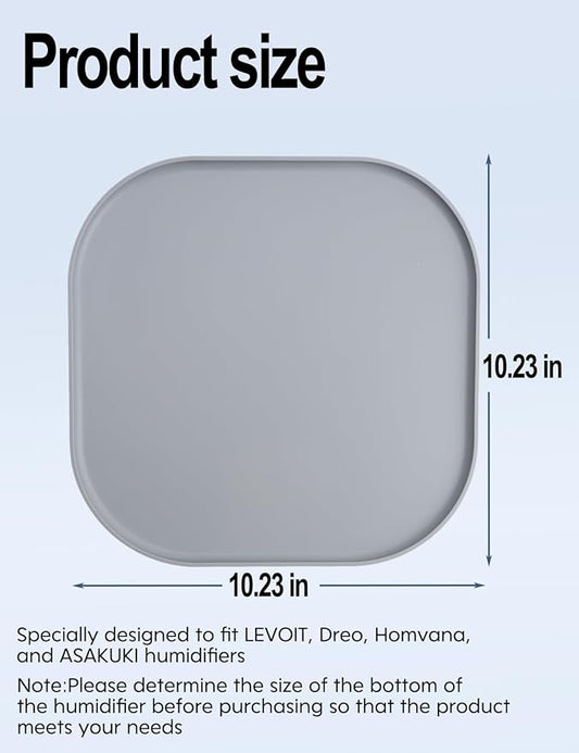 Silicone Humidifiers Tray for LEVOIT, Dreo, Homvana, ASAKUKI Humidifiers - Leak-Proof & Moisture-Proof Design, Floor Drying Function to Protect Floor Surface