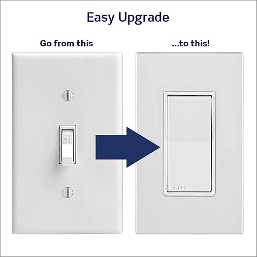Leviton Lever Edge 15 Amp Single Pole Rocker Switch, 10-Pack, E5601-MW, White