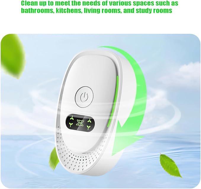 Smart Air Purifier with Negative Ion Technology, Intelligent Formaldehyde Removal, Desktop Air Cleaner for Home, Bathroom, Kitchen, Living Room
