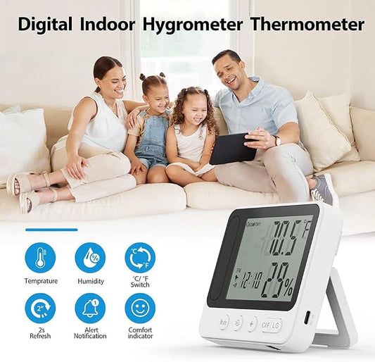 Hidden WIFI Wireless Security MINI Camera, 4K Nanny Cam Clock 2.4G& 5G