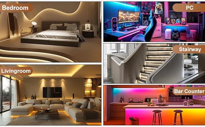 COB LED Strip Light, 16.4FT 12V Red Narrow Width 5mm Super Bright CRI 90+ Dotless LED Tape Light, 400LEDs/M Cuttable Flexible Dimmable Light Strip for Christmas Indoor Home Decor (No Power Supply)