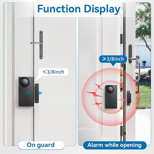 Door Alarm with Remote, Door Chimes When Door Opens, 110dB Window Alarms for Home Security, Door Sensor, Pool Alarm
