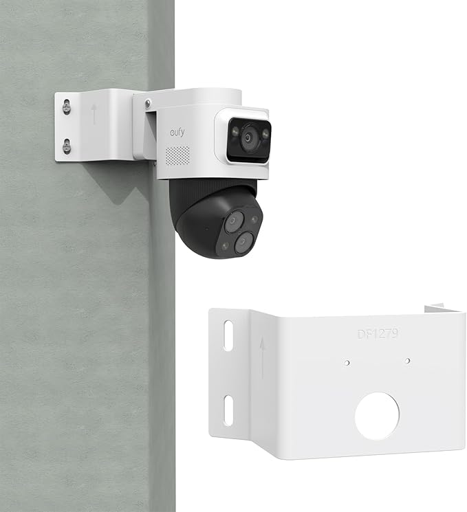 Corner Mount Bracket Compatible with eufy PoE NVR Security System S4 Max,eufyCam S4 and eufy PoE Bullet-PTZ Cam S4 Camera (White)