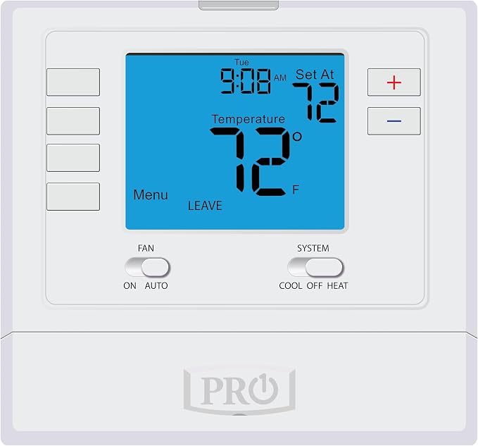 PRO1 T715 Multi-Stage Programmable Gas Thermostat for 2 Heat/2 Cool Systems, Gas Furnace Digital Wall Thermostat for Home