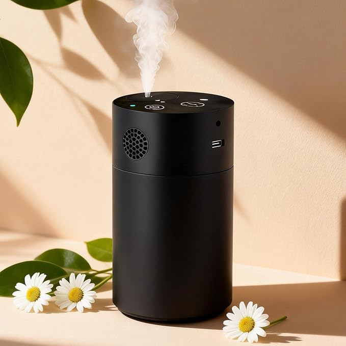 Waterless Diffuser, Rechargeable Hotel Scent Diffuser, 1500 Sq Ft Coverage, for Home, Large Room, Spa, Cream,Voice Control Smart AI